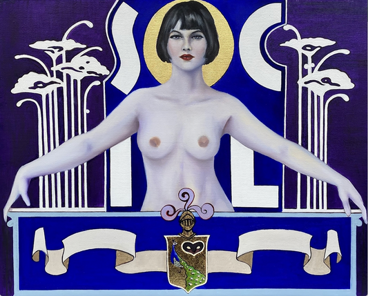 oil painting, andres conde, social magazine, social series, nude with poppies